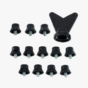 ЗМІННІ ПЛАСТИКОВІ ШИПИ ДЛЯ БУТС NIKE / PUMA 12x13mm BLACK