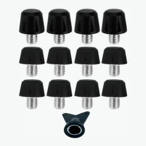 ЗМІННІ ПЛАСТИКОВІ ШИПИ ДЛЯ БУТС ADIDAS 4x10mm, 8x8mm BLACK